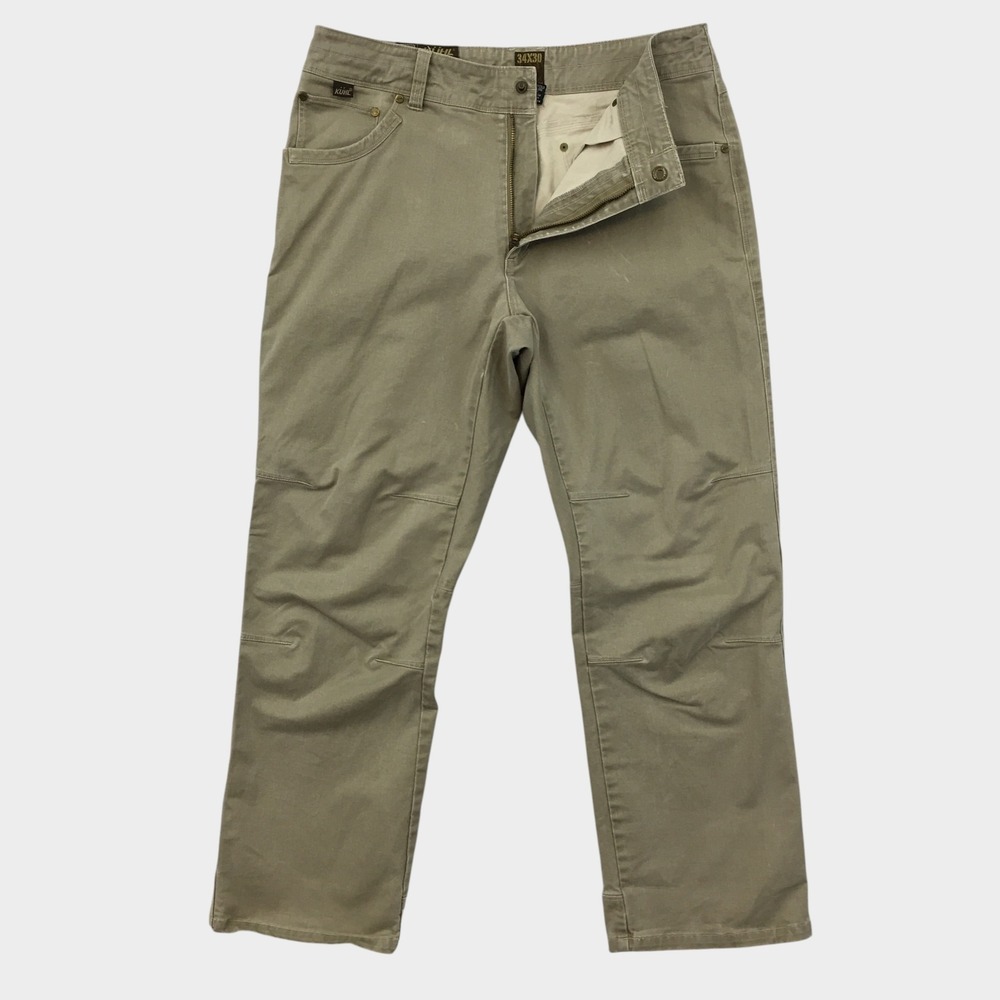 Kuhl Rydr Crag Series Pants Mens 34x30 Khaki Tan Utility Hiking (SPOTS)